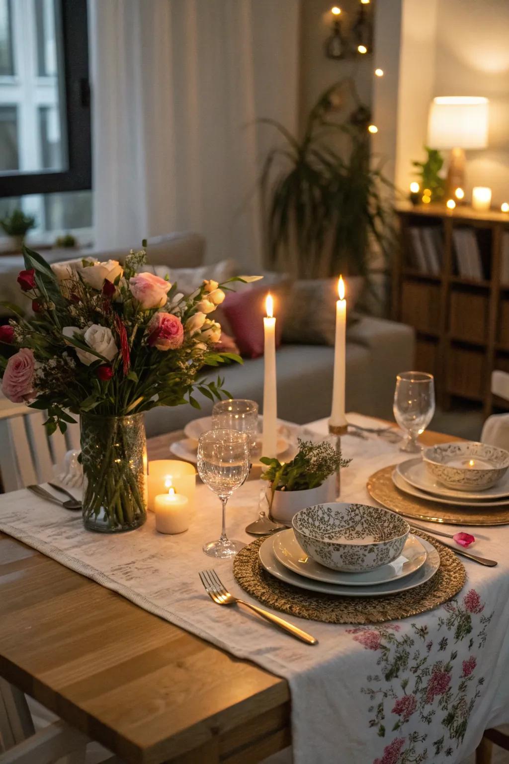 Fashion an intimate evening excursion at the abode for a personalized element.