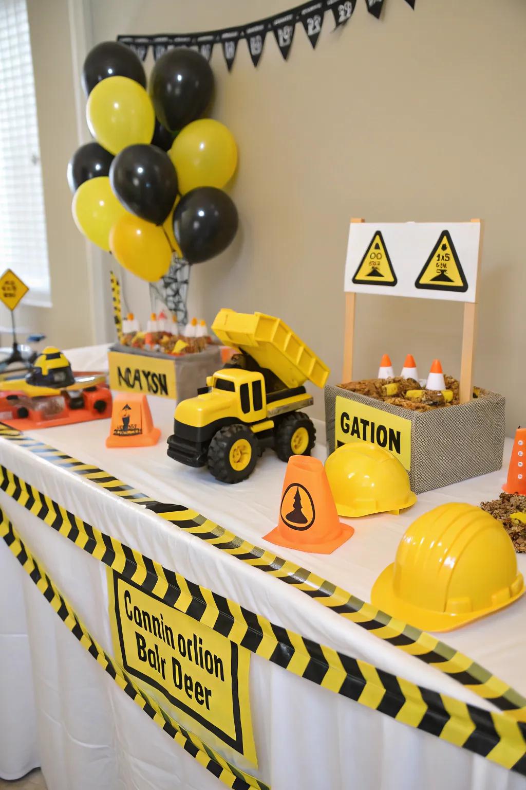 Building-inspired baby shower with playful and creative decor