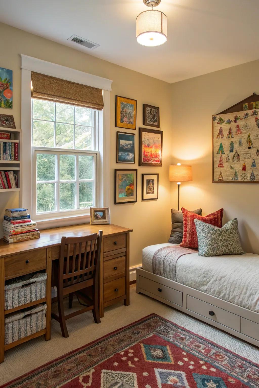 Eggshell provides a warm and inviting ambiance.