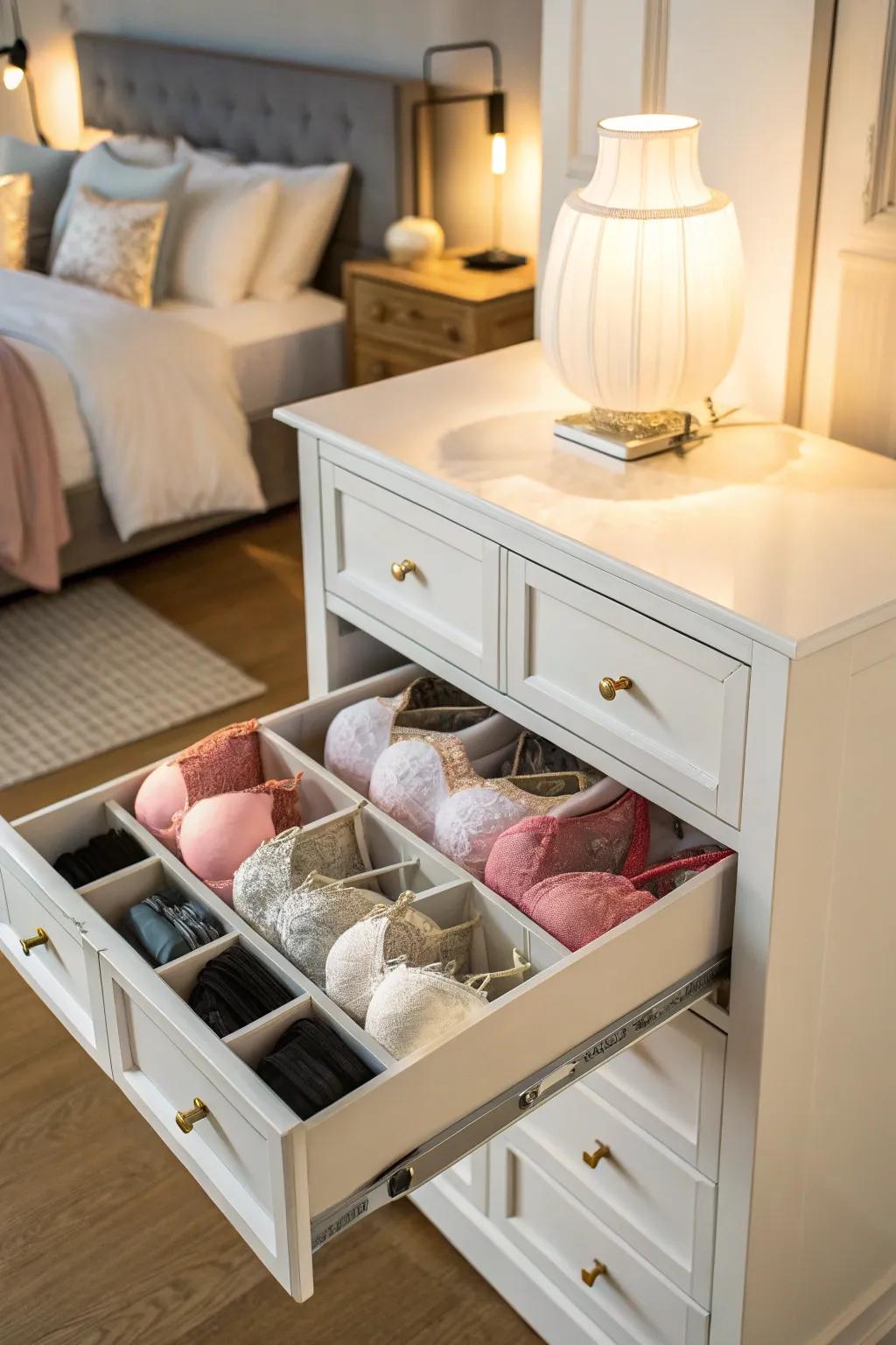 Incorporate sophistication into your boudoir via a dedicated intimates chest.