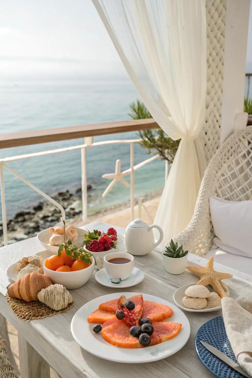 Inhale the sea air with a seashore sunrise breakfast.