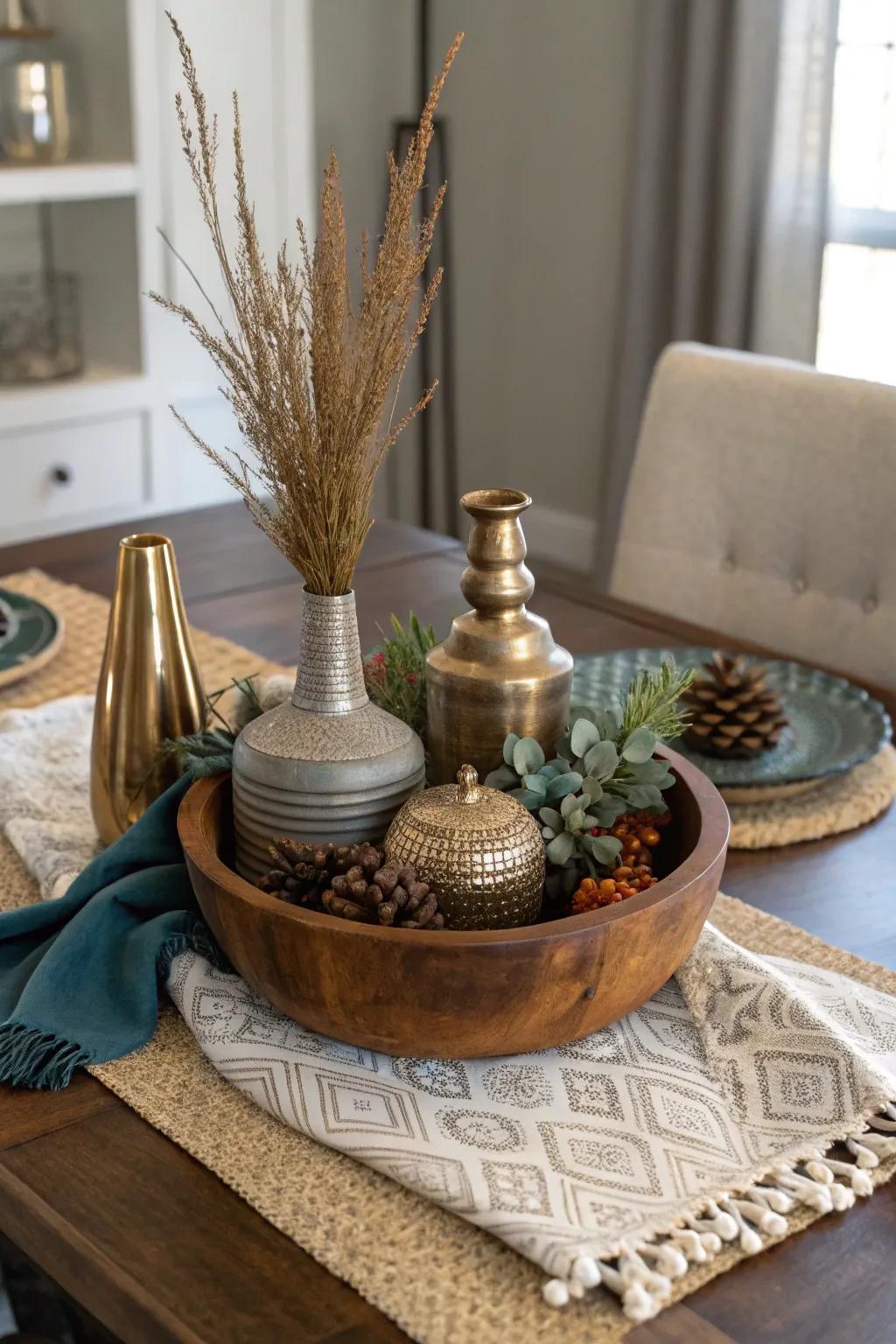 Composing differing surface appearances cultivates visual fascination.