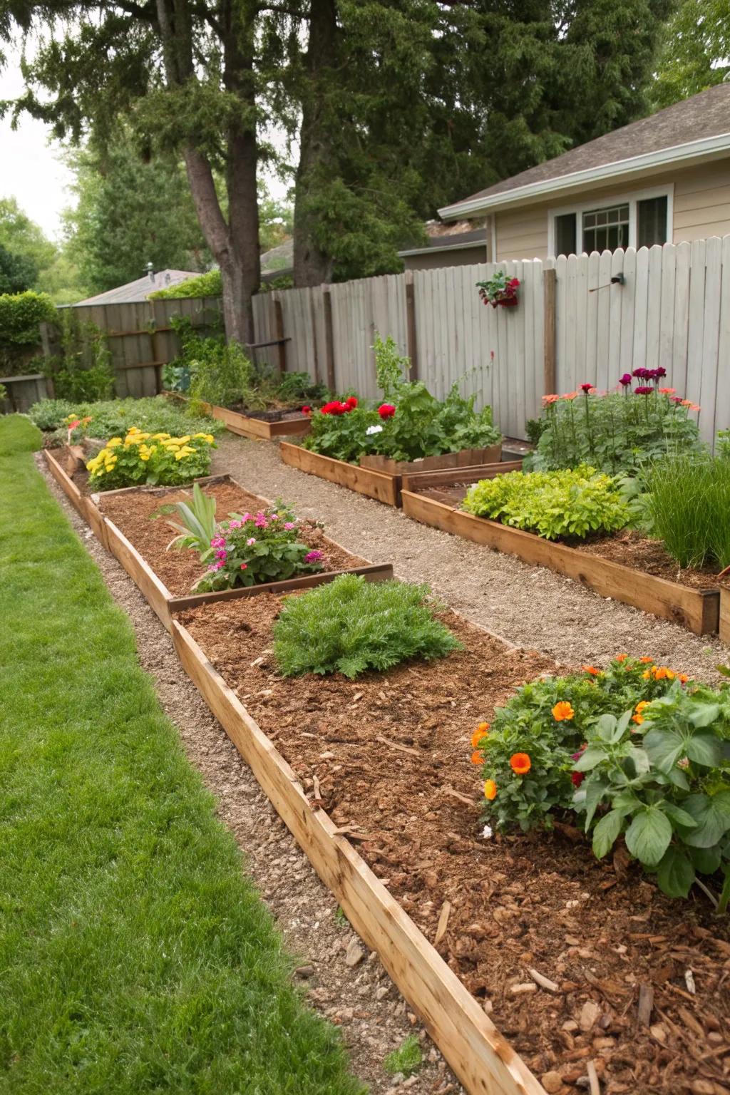 Mulch and edging lend your garden a polished appearance.