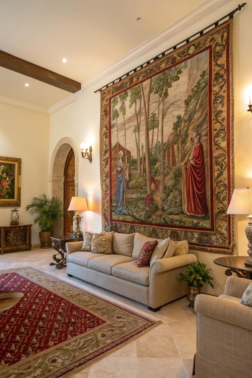 Textile art inspired by belief adds comfort and texture to your decor.