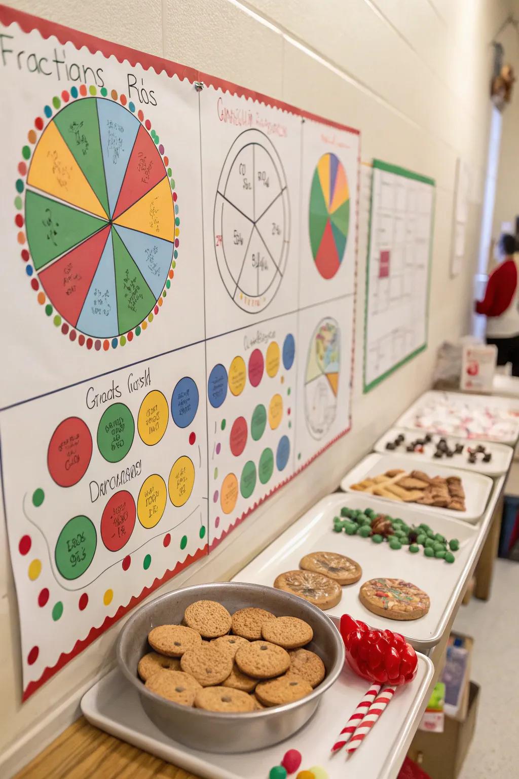 Fractions transmute into festivity with holiday-themed visuals.