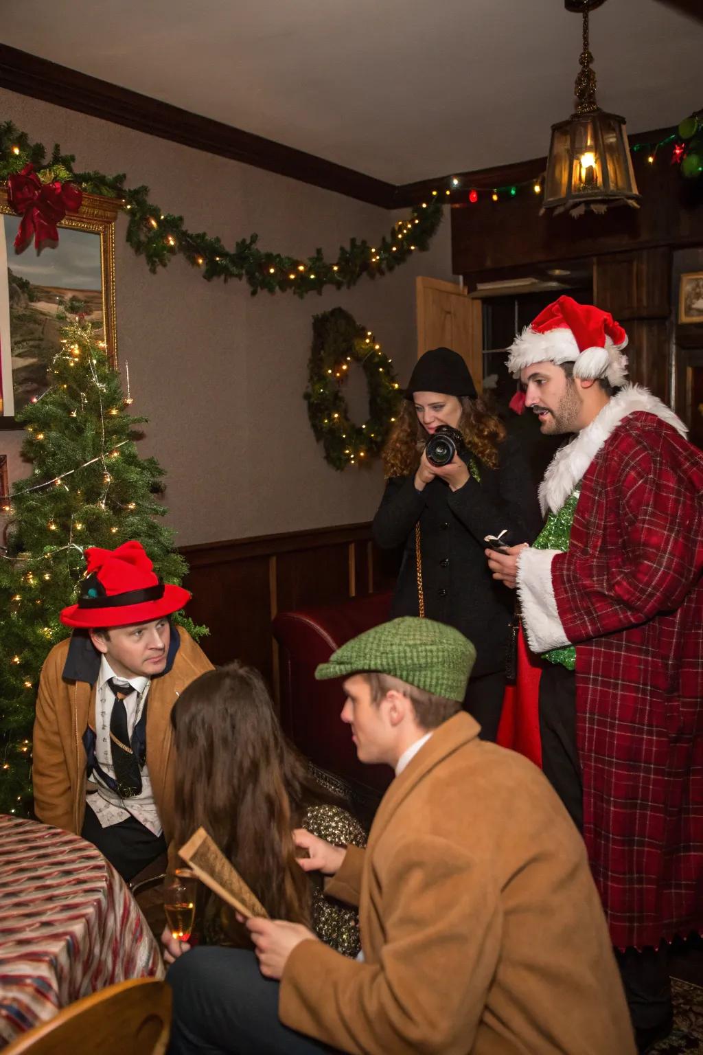 Engage your attendees with a festive homicide enigma activity.
