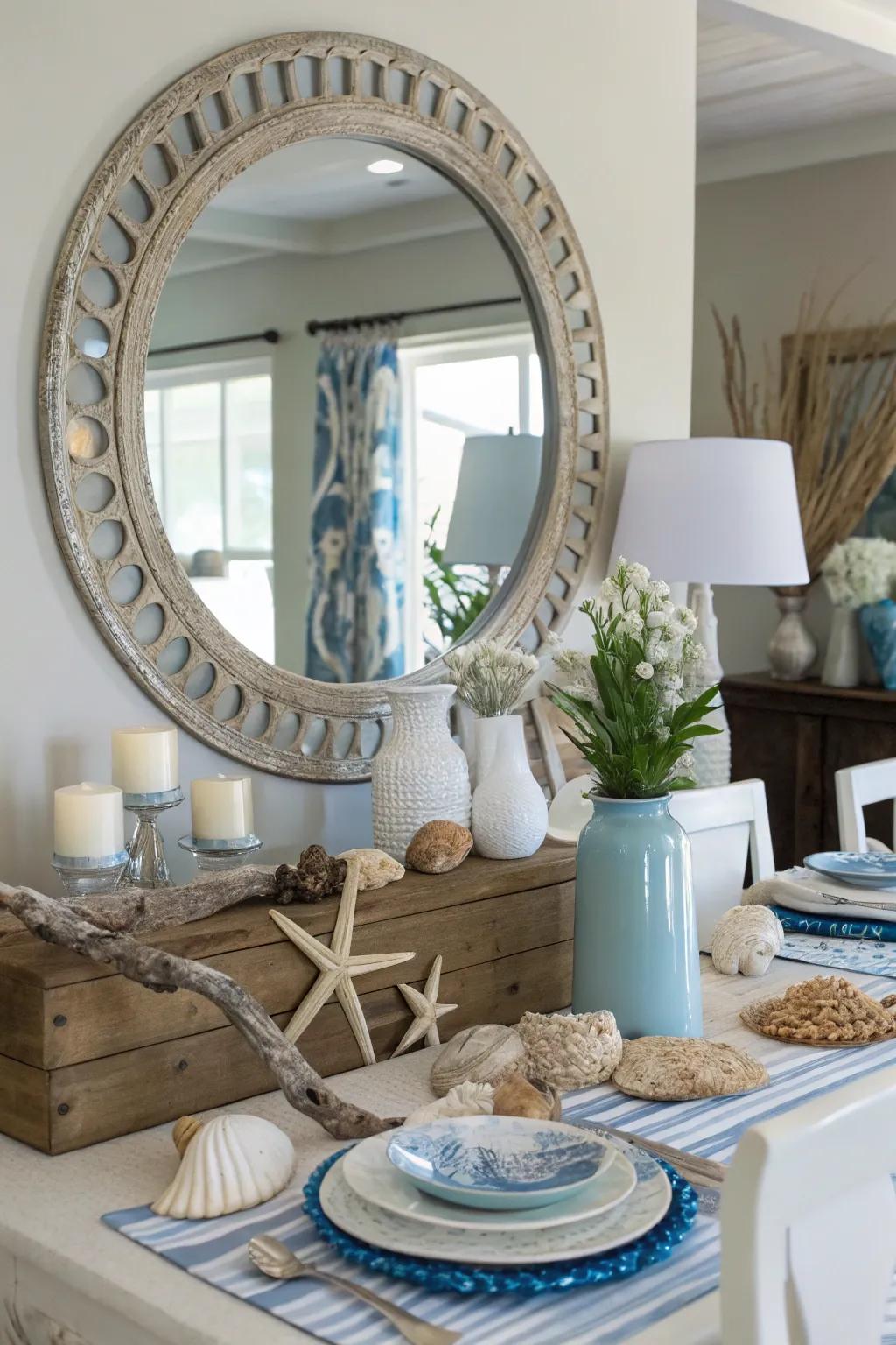 Reflectors amplify depth and accentuate coastal components.