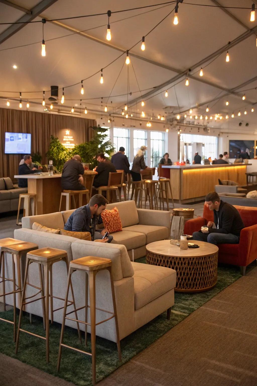 Tailored seating enhances comfort and style.