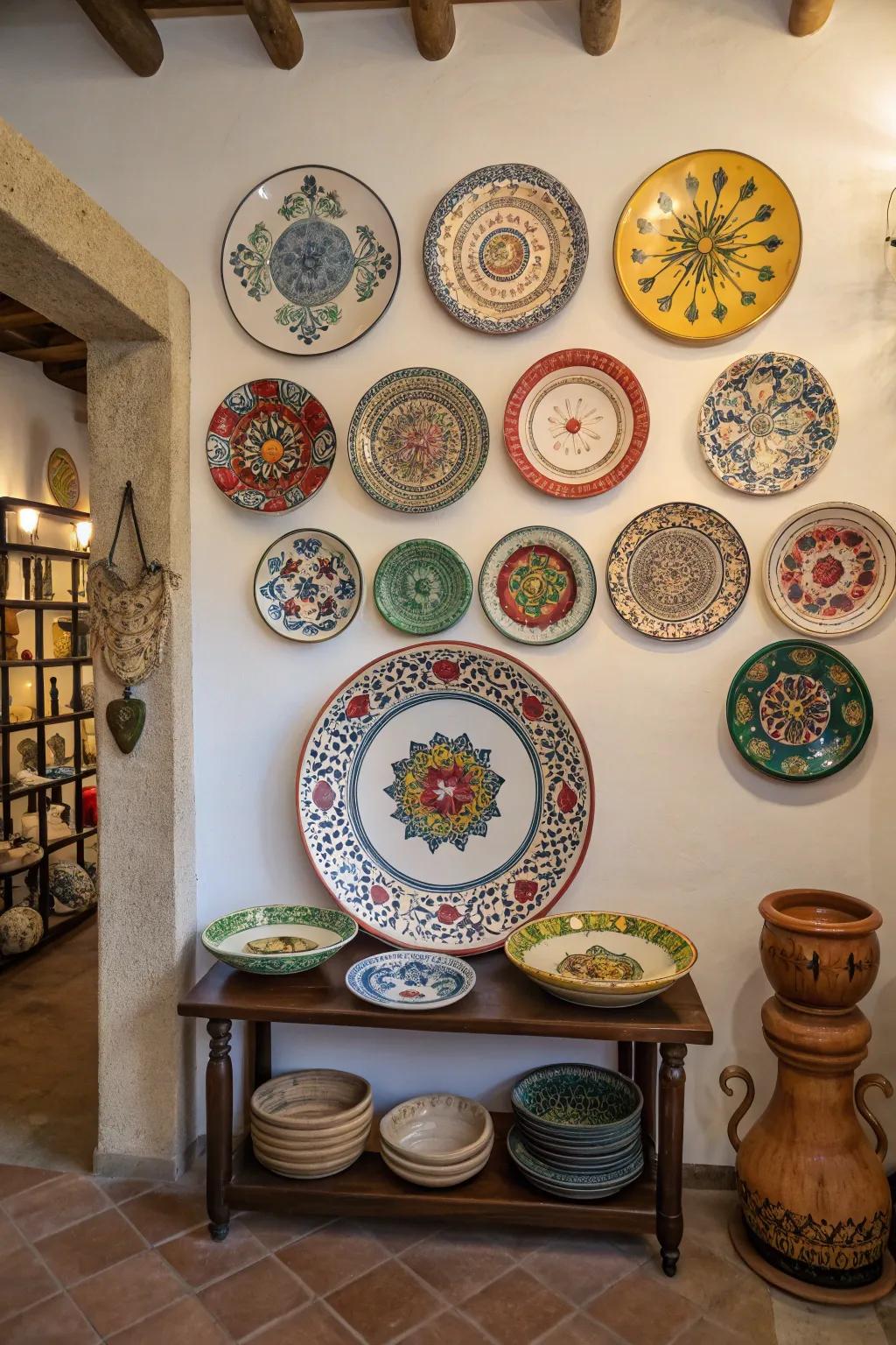 A large central serving dish makes for a striking center of attention.
