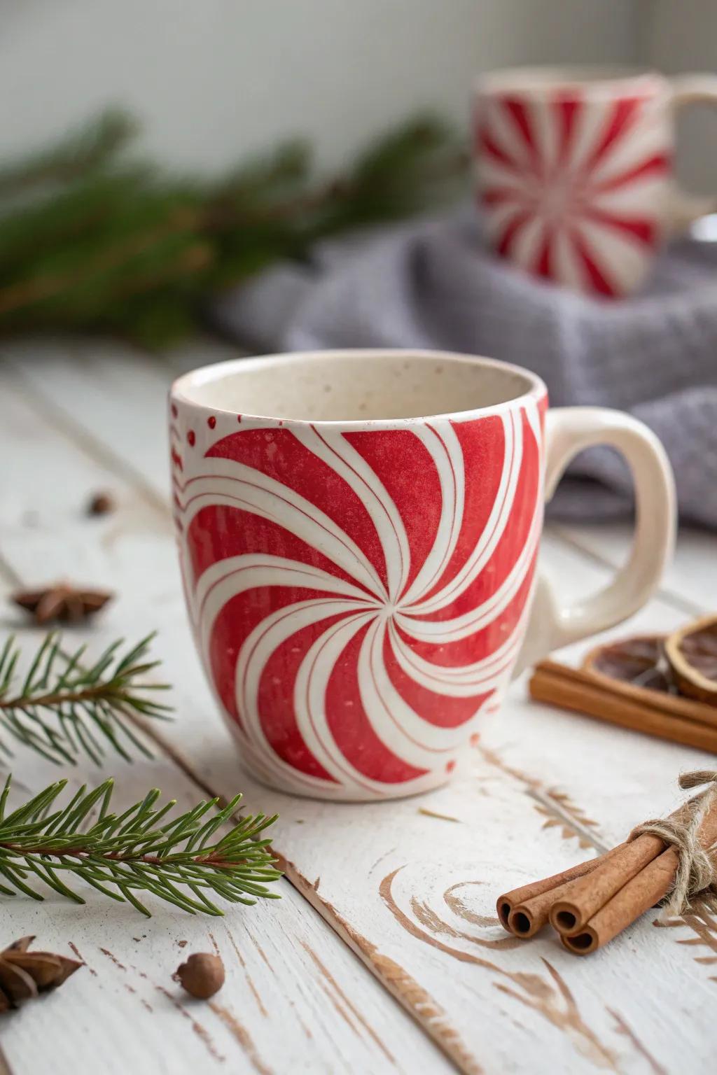 Savor each sip in vogue this holiday season via a chic minty rotate mug, a flawless synthesis of minimalist design and celebratory cheer!