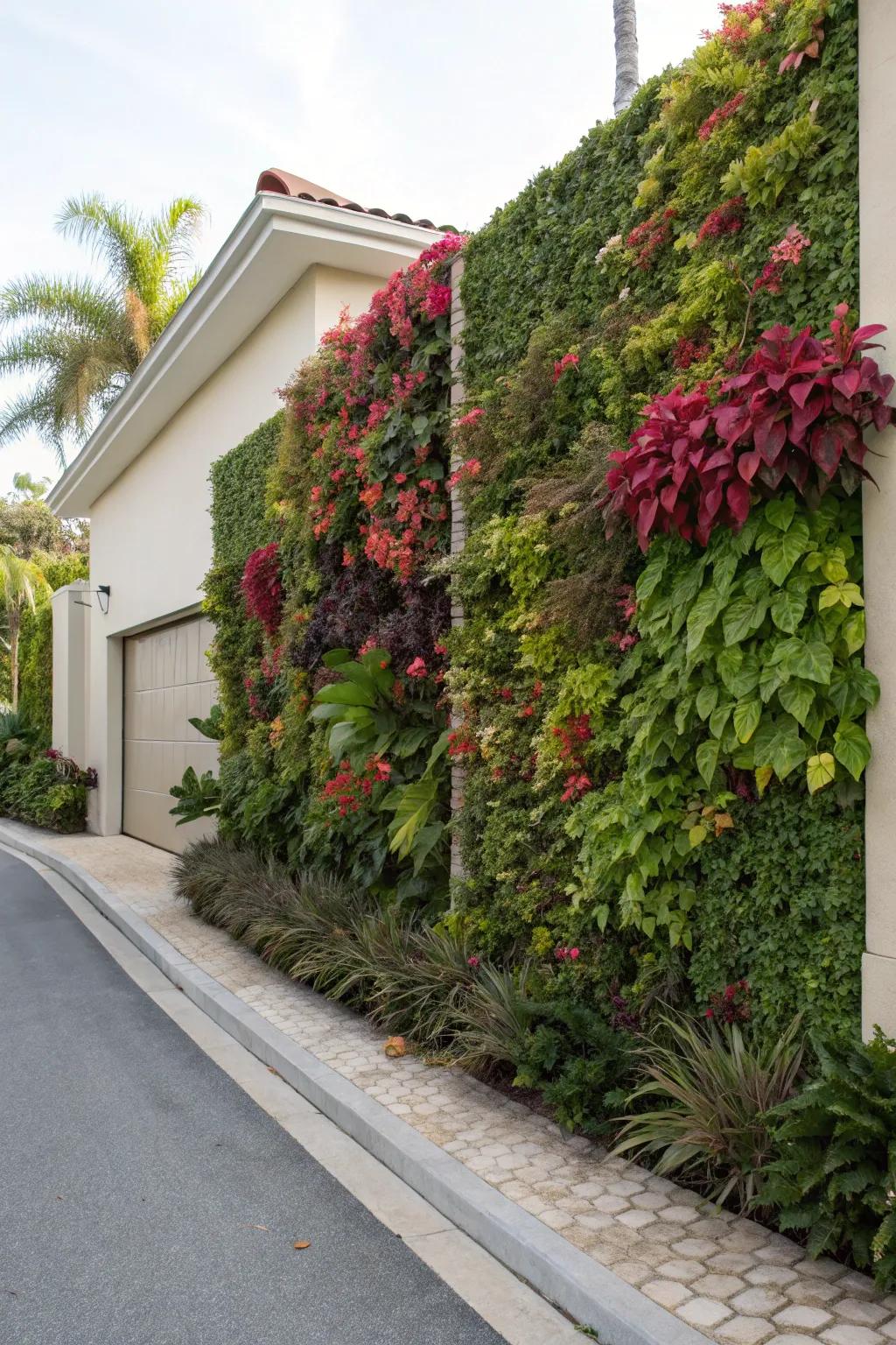 Upright gardens incorporate foliage without occupying ground space.