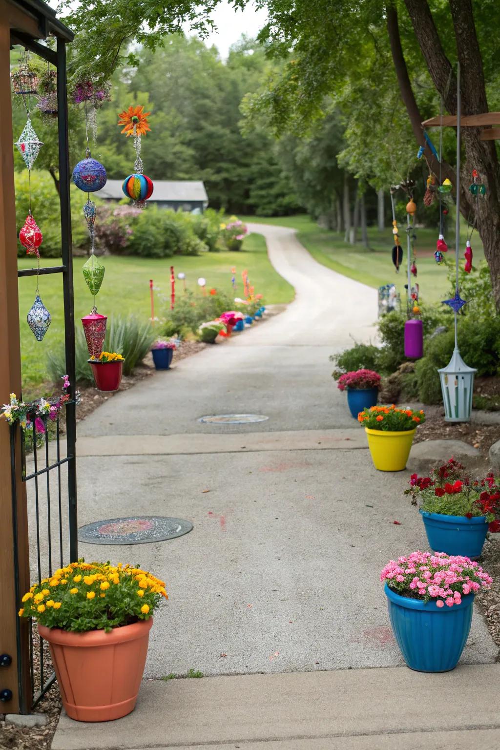 Vivid embellishments contribute personality and vitality.