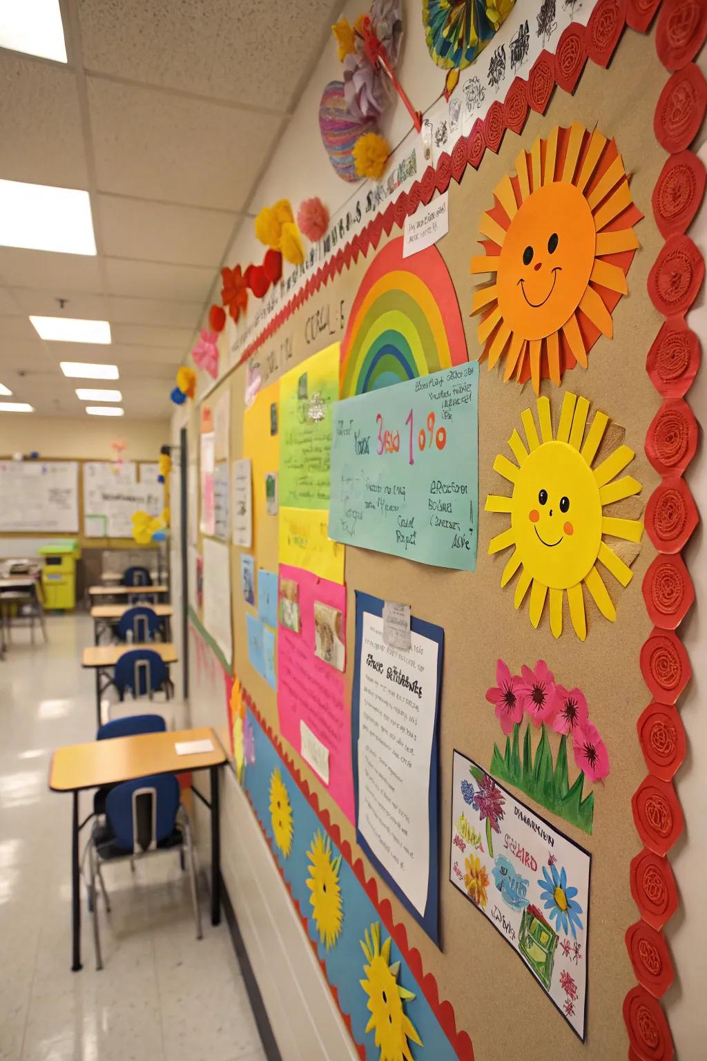 A fun and colorful board featuring summer pool inflatables.