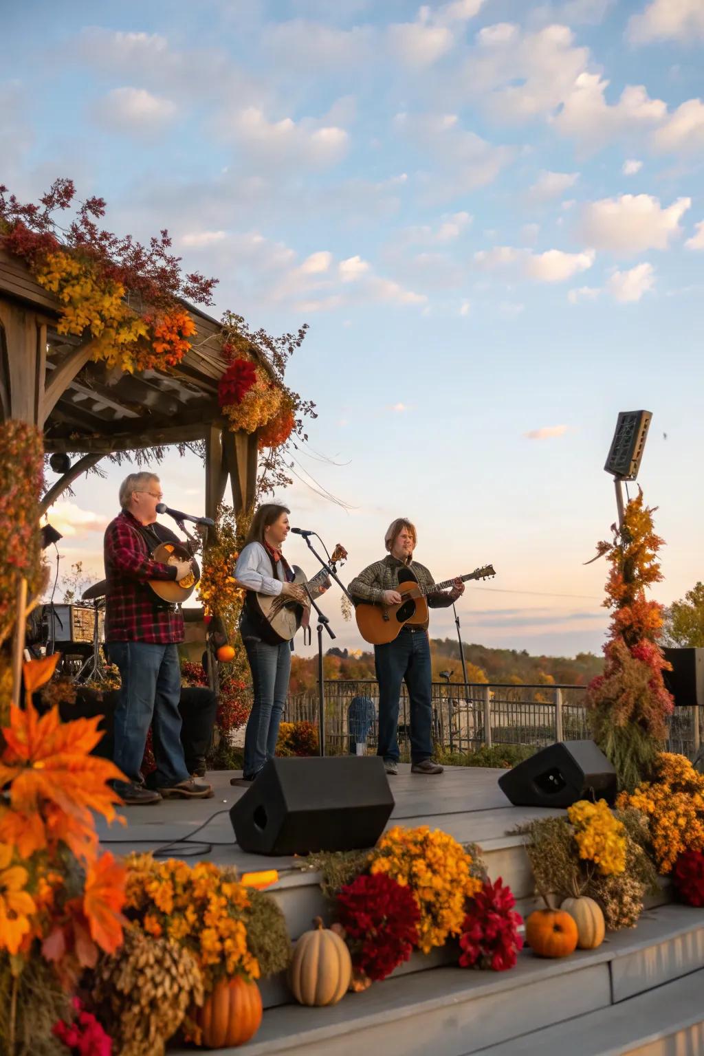Live folk melody imparts a charming touch to the festival