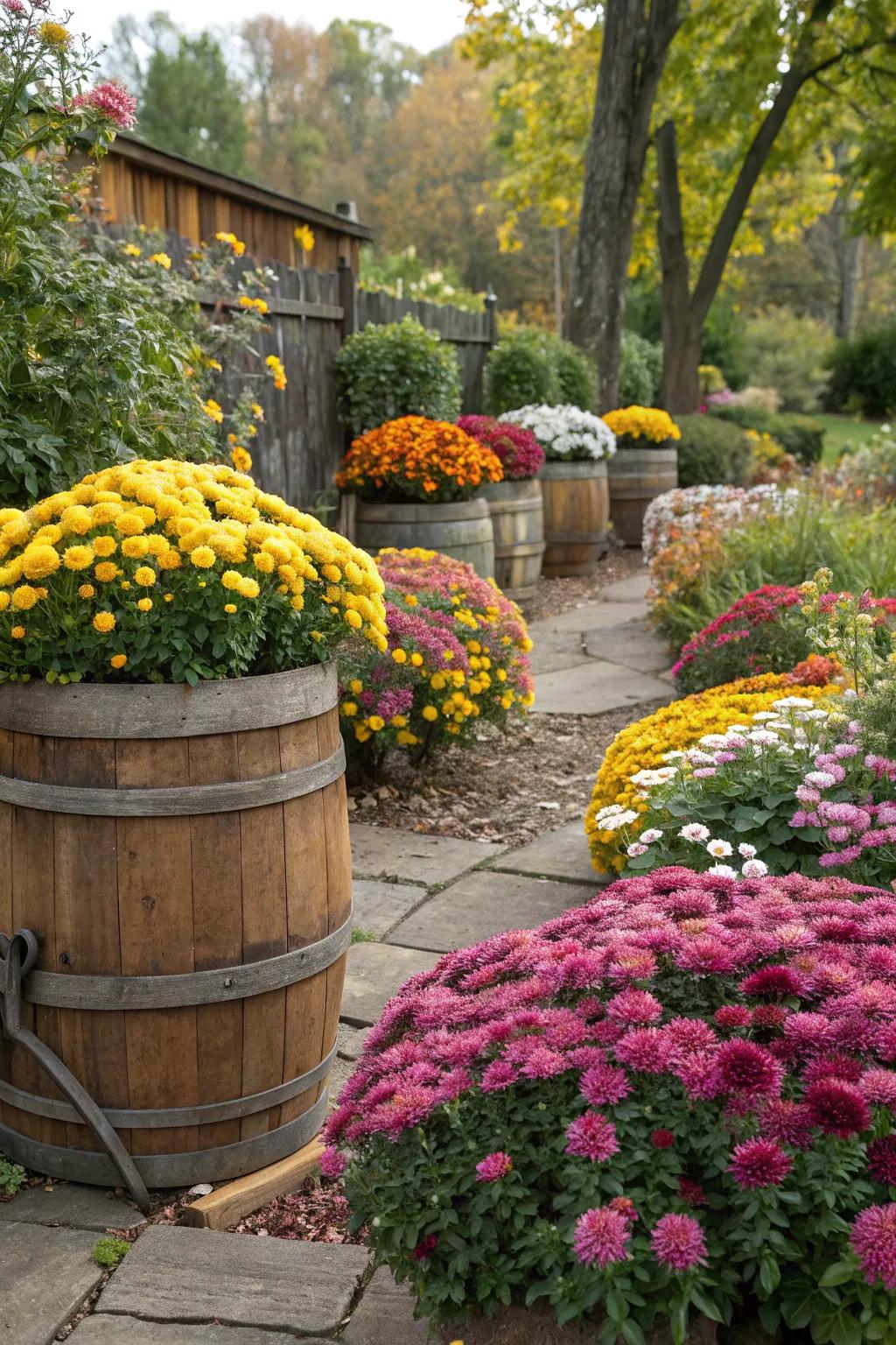 Cottage attraction with blooms and rustic features