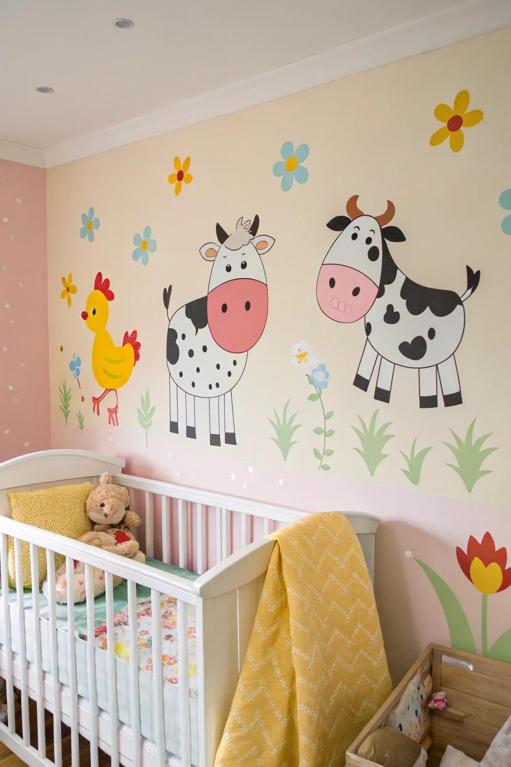 Wall images allow for flexible and creative baby's room décor.