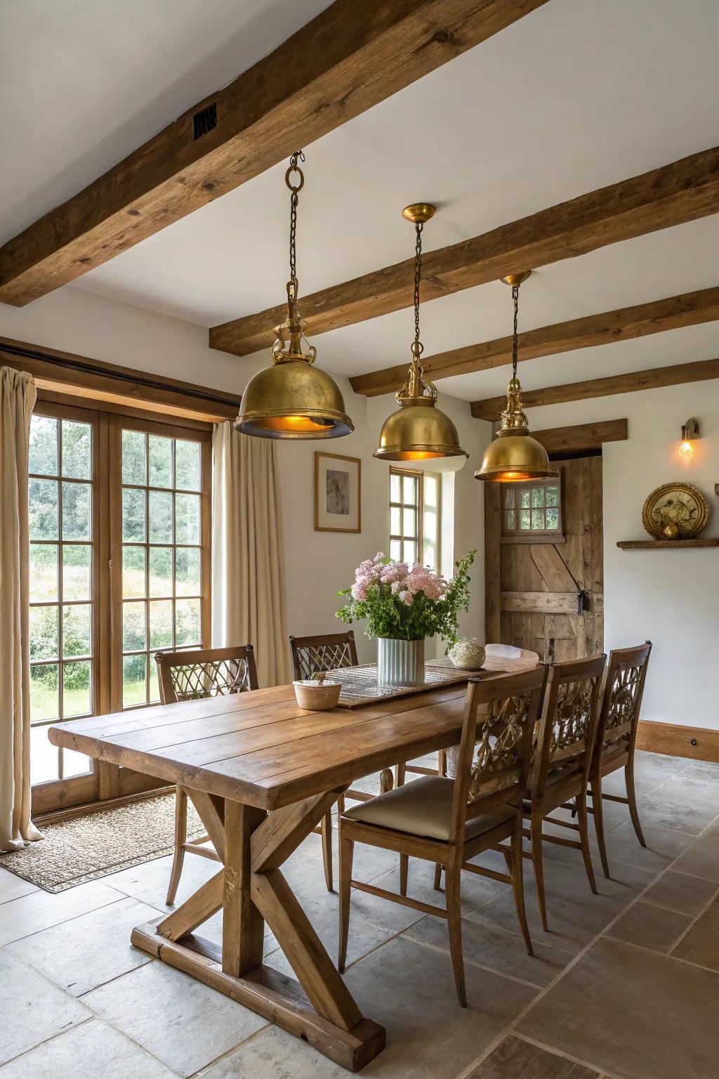 Traditional golden features bring luxury and history.