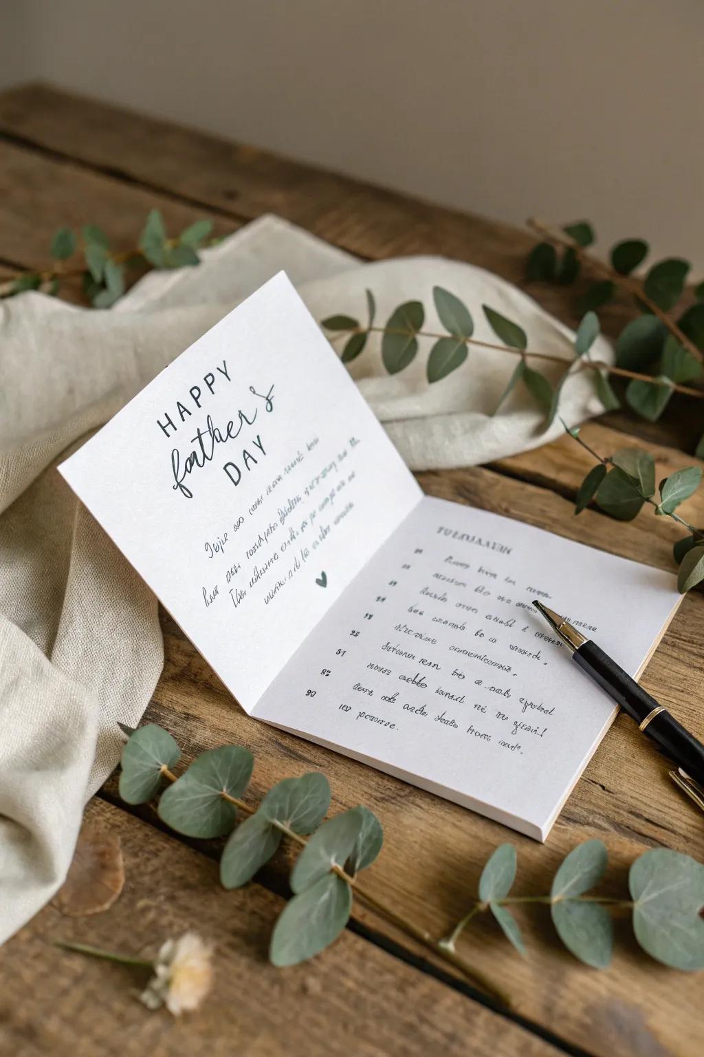 <strong><em>Celebrate Dad with a bespoke nuance – a fill-in-the-blank card that captures cherished reminiscences and unites the kin.</em></strong>” loading=”lazy” class=”pimg”>
	</picture><figcaption><strong><em>Celebrate Dad with a bespoke nuance – a fill-in-the-blank card that captures cherished reminiscences and unites the kin.</em></strong></figcaption></figure>
<p>Fashion a card incorporating fill-in-the-blank phrases concerning Dad. It exemplifies a delightful means of engaging the entire kin and personalizing the card with shared reminiscences and intrinsic witticisms.</p>
<h3>A few suggestions:</h3>
<ul class=
