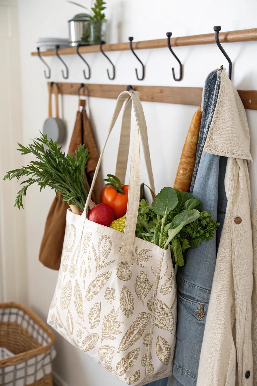 Unite flair and sustainability through this adaptable tote.