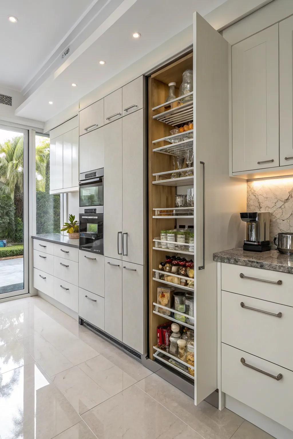 Intelligent storage: Using vertical space to keep your cooking area organized.