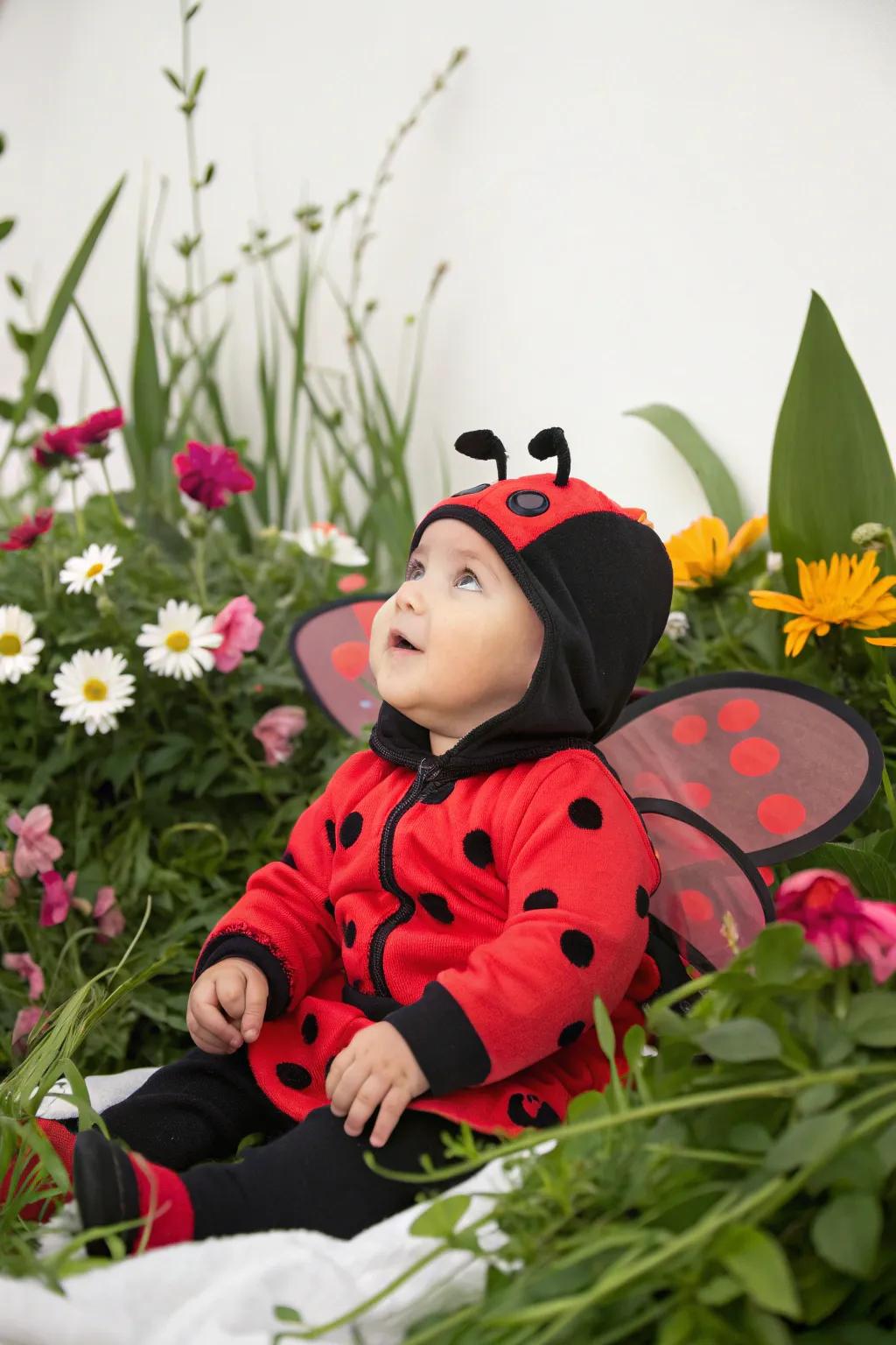 A charming ladybug costume for a nature-inspired Halloween.