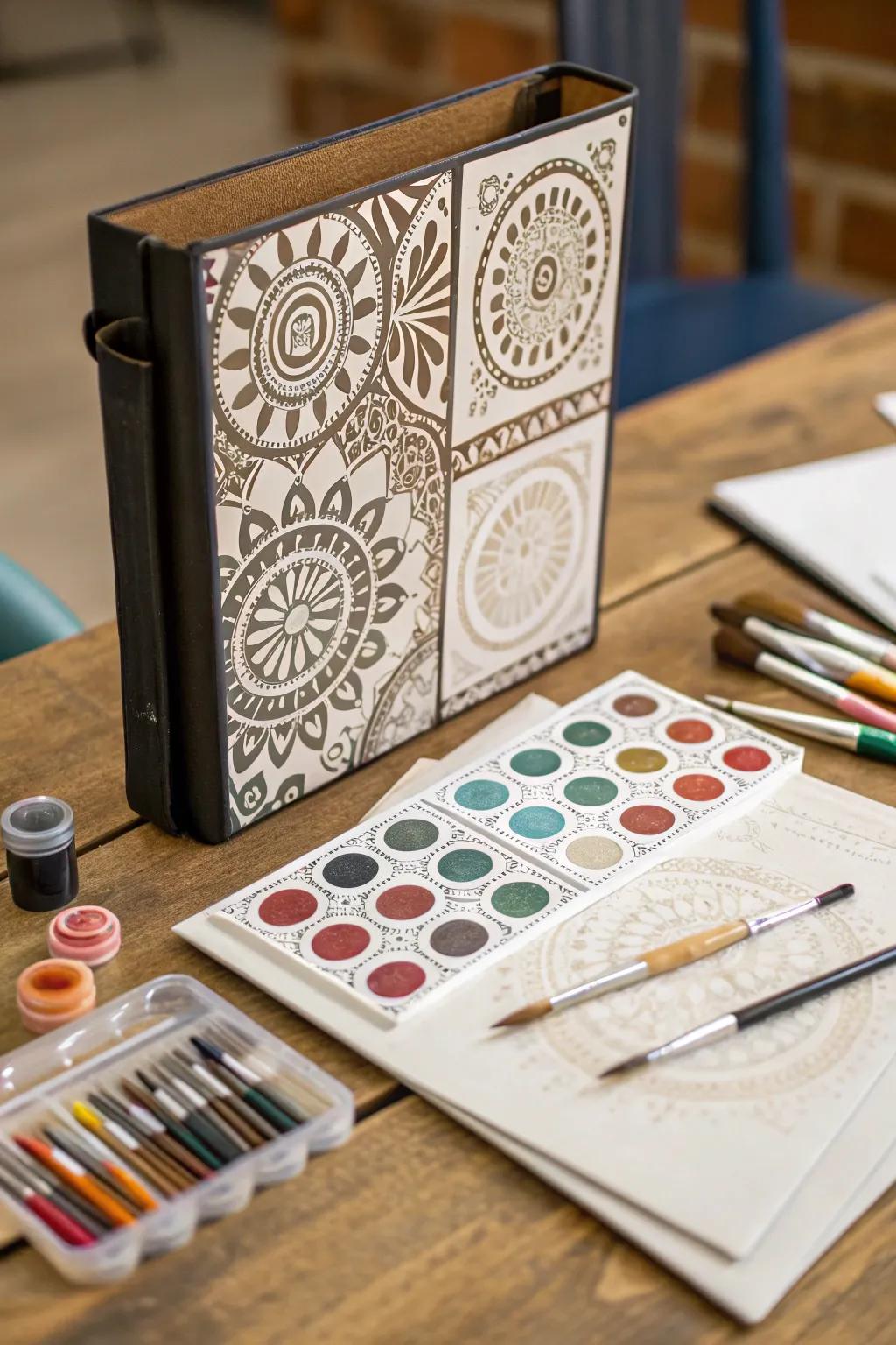 Templeted configurations introduce precision and vogue to folder designs.