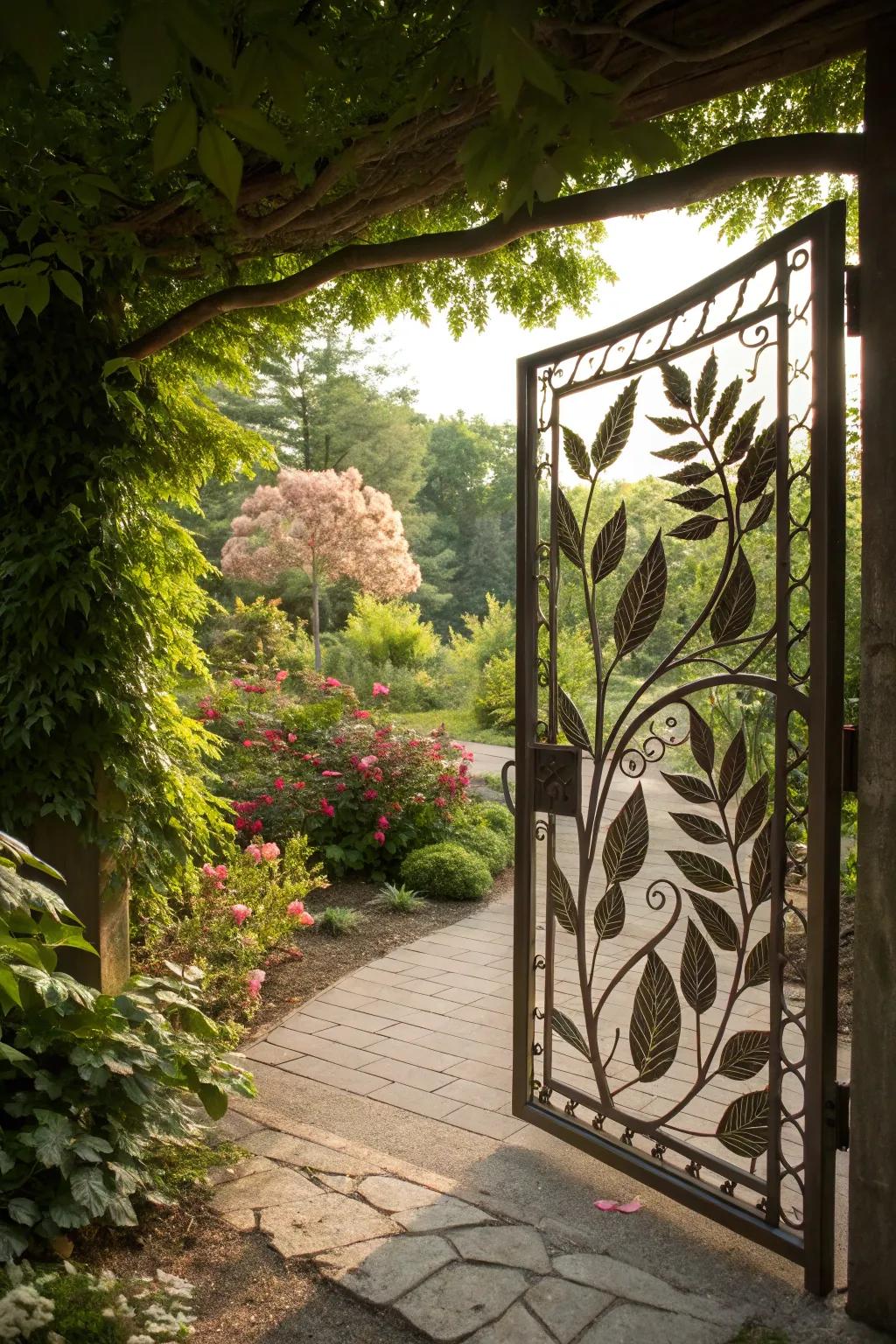Nature-inspired motifs foster a connection between your gate and its surroundings.