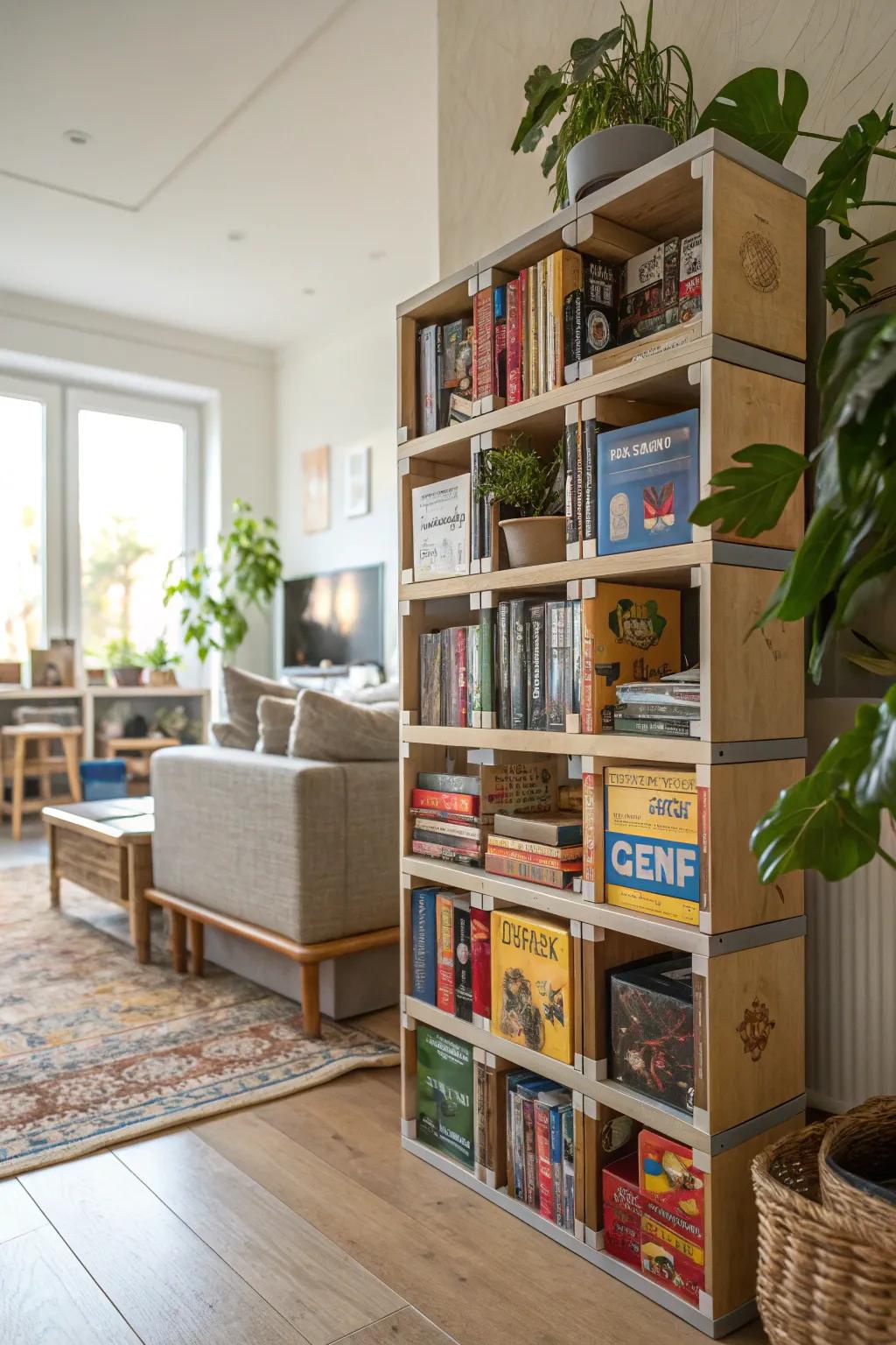 Adaptable shelves evolve and adjust in accordance with your compilation.