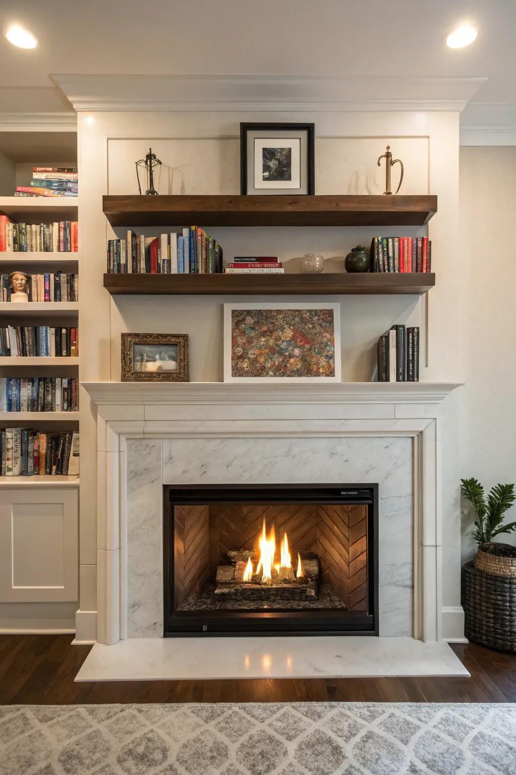 Open storage to maximize space.