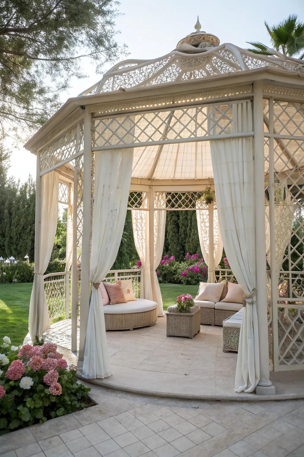 Craft an inviting space with an open-air pavilion gazebo.