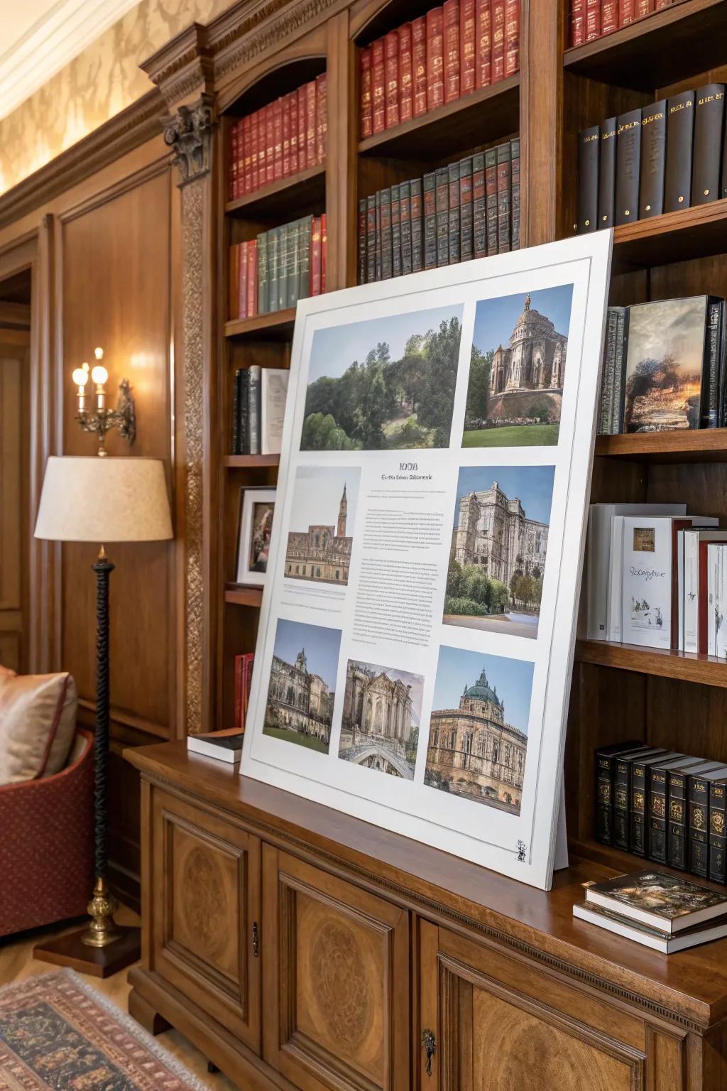A board of architectural wonders bringing global sophistication to a home library.