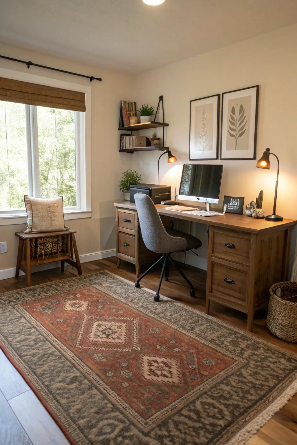 A plush base: rugs to define the space.