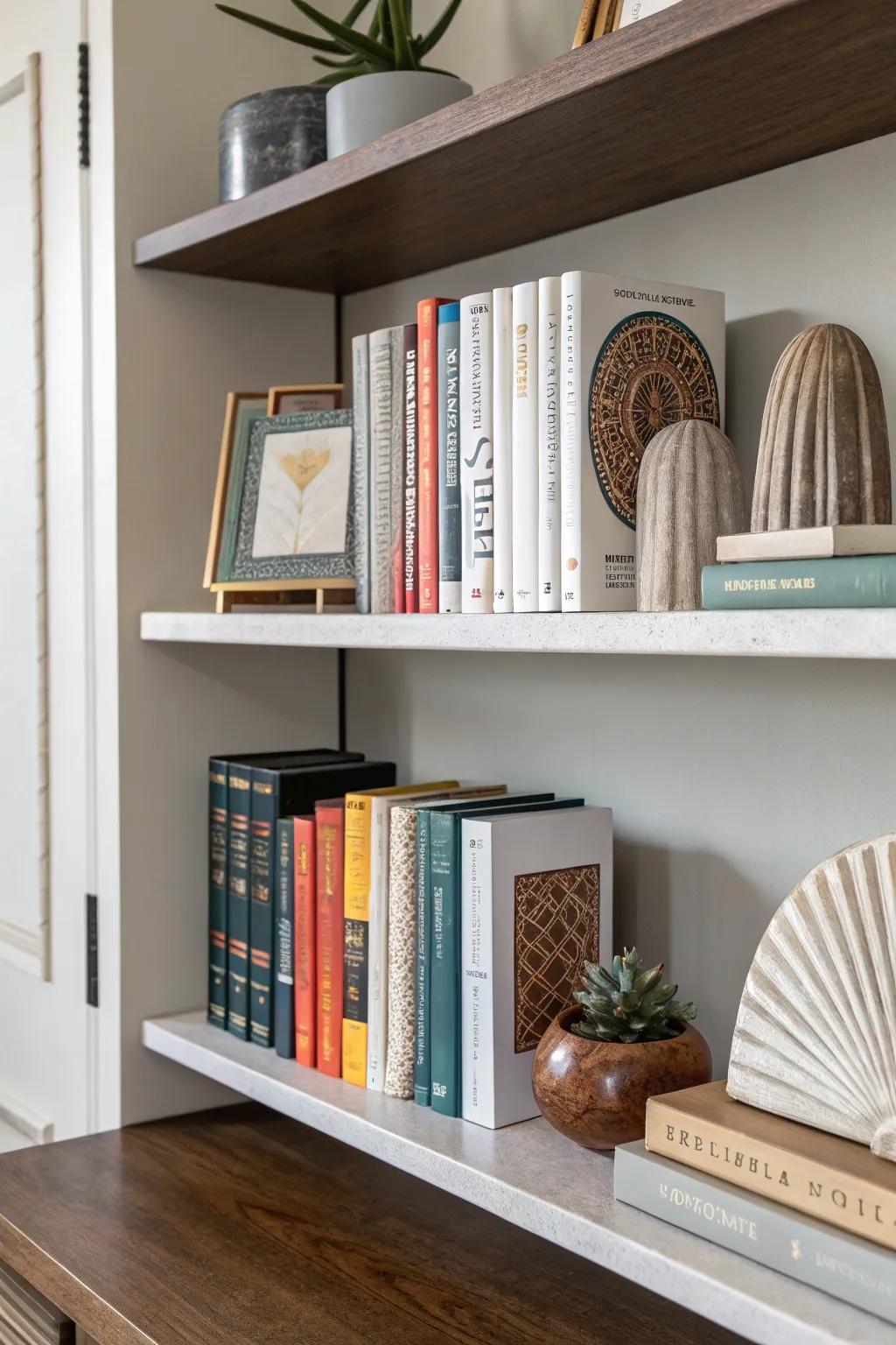 Bookends that enrich both aesthetics and practicality