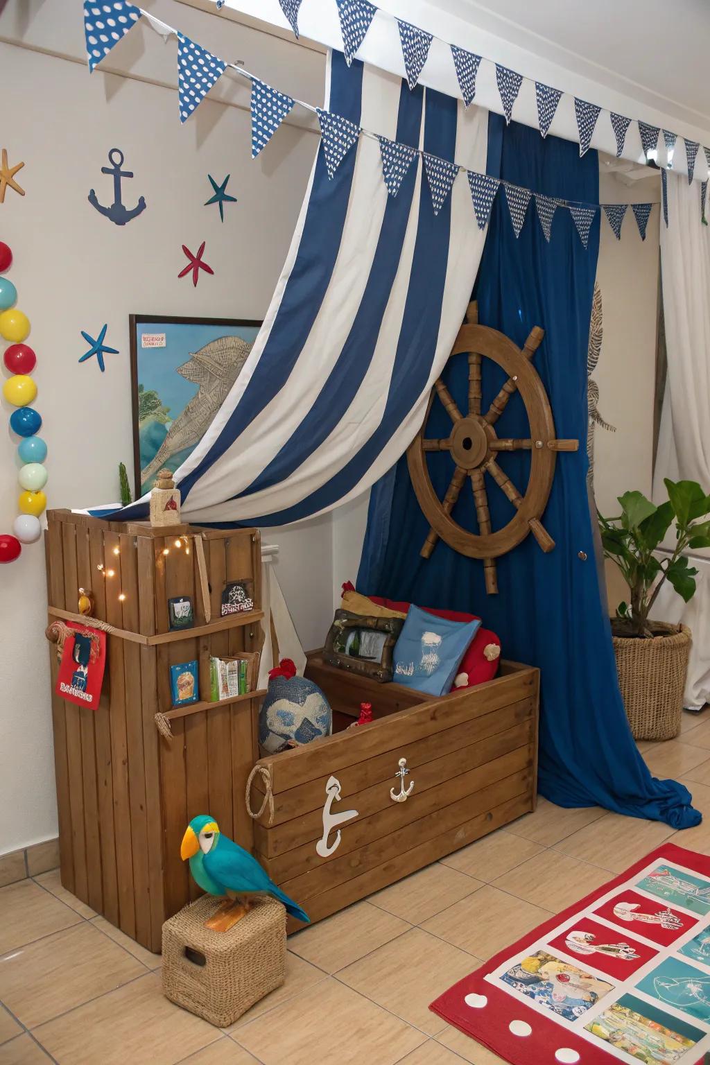 Themed alcoves transform amusement areas into realms of imagination.