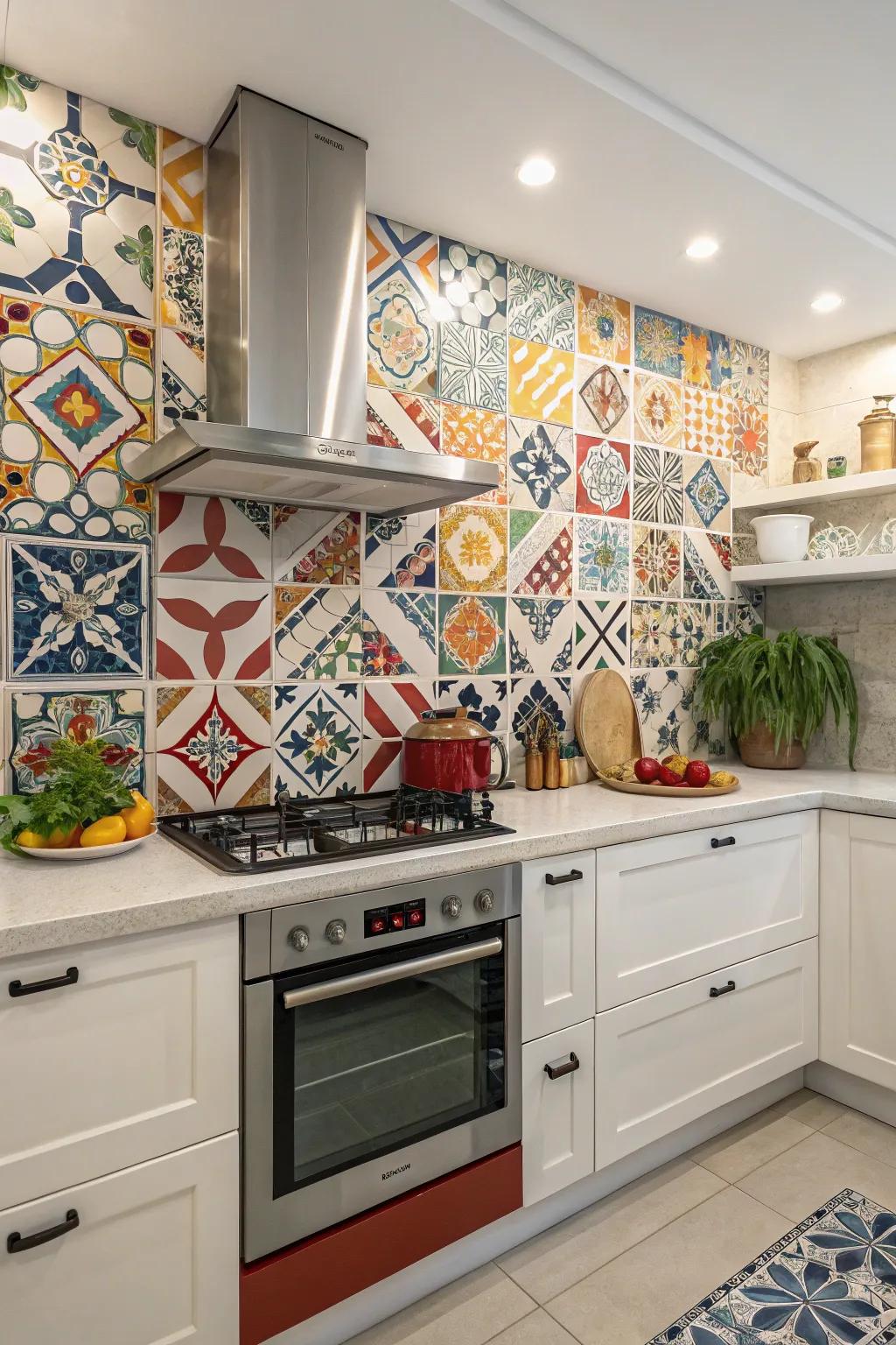 With statement tiles, your kitchen stands out with flair.