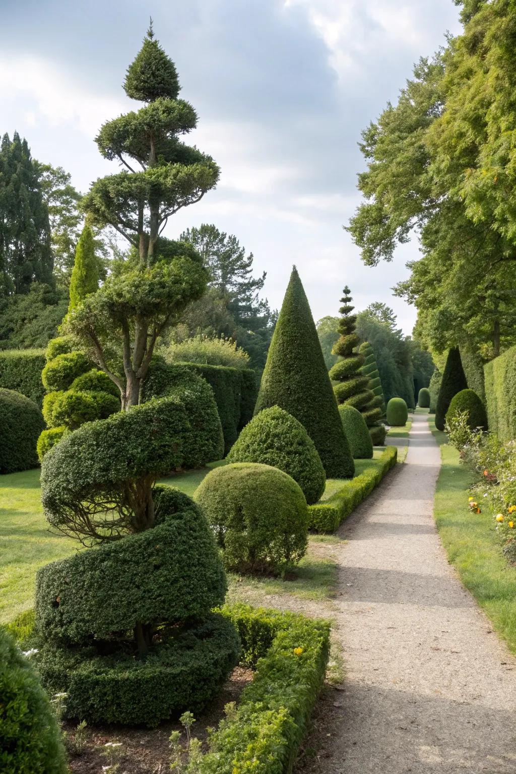 Varied thuja contours bring dynamism to your garden.