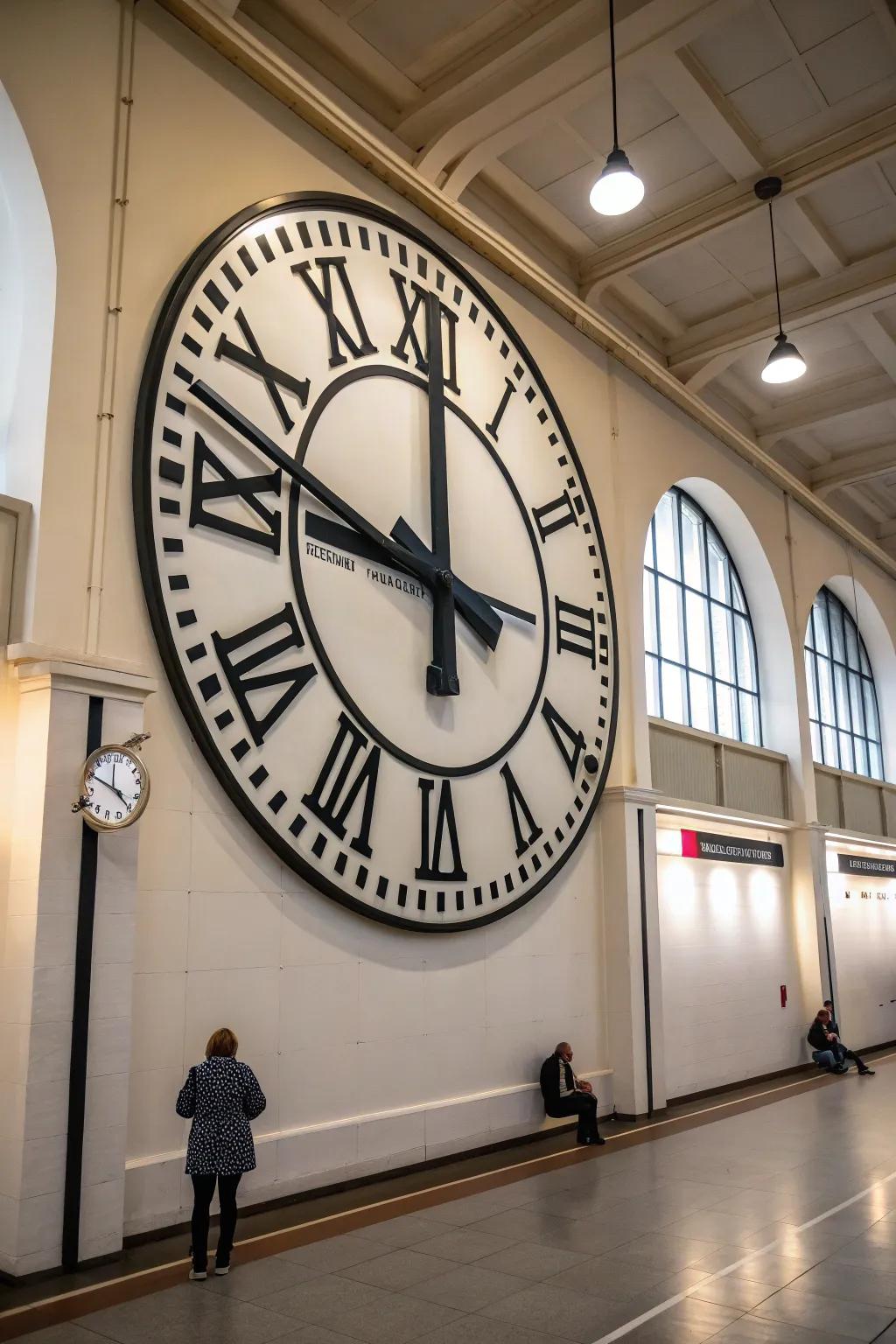 A statement clock provides both function and style to your wall decor.