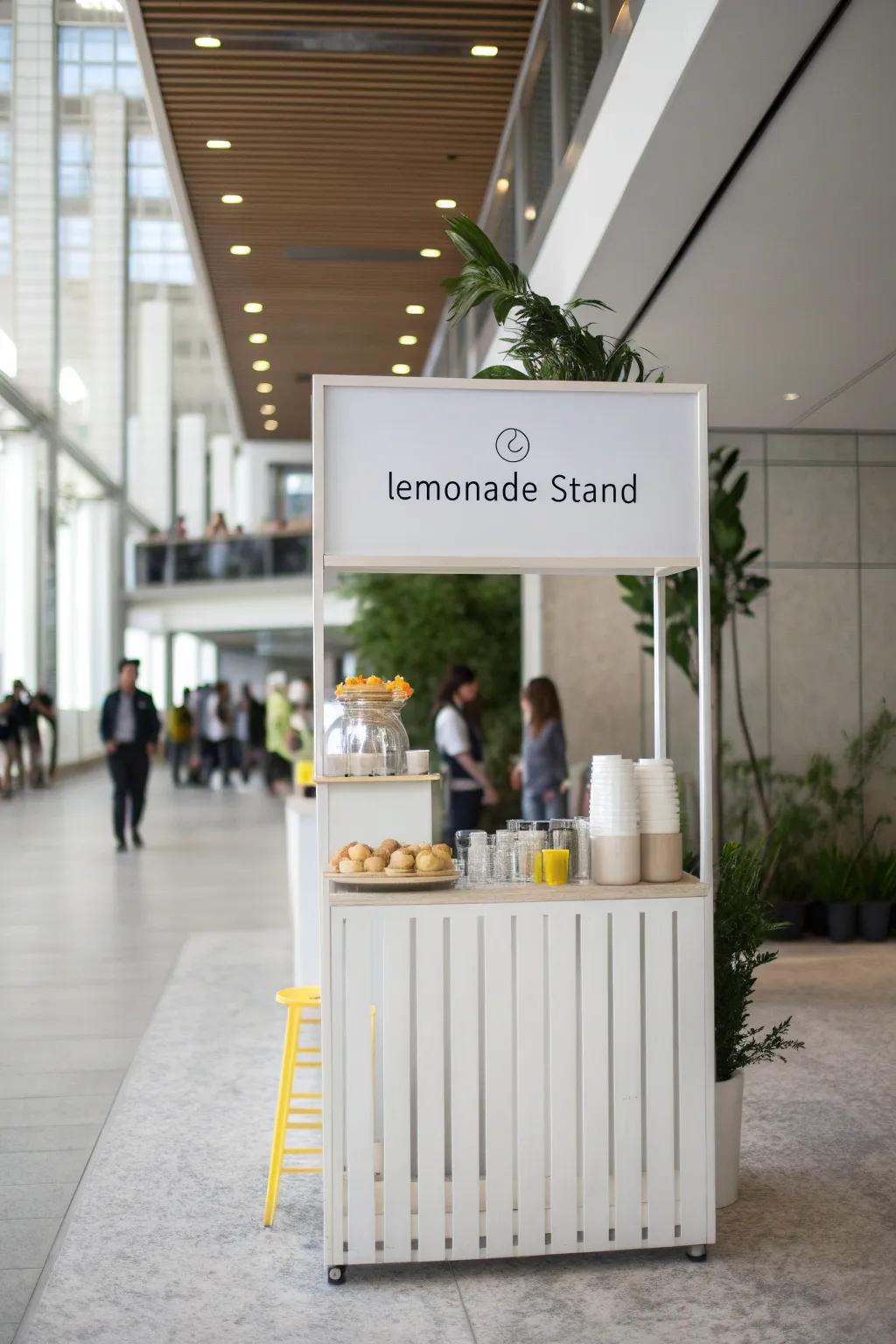 Minimalist signage offers a streamlined and contemporary charm.