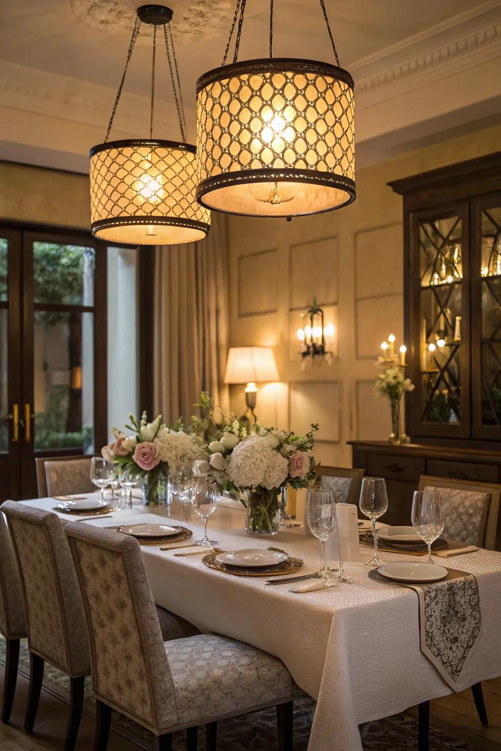 Any dining space will benefit from the elegance that understated fixtures provide.