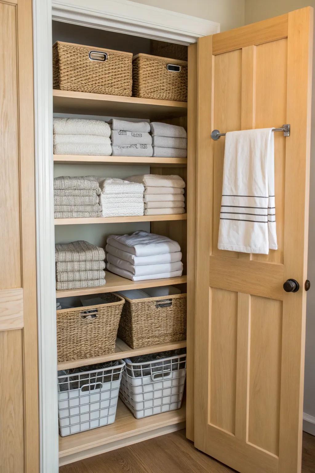 Leveraging door back space amplifies storage potential.
