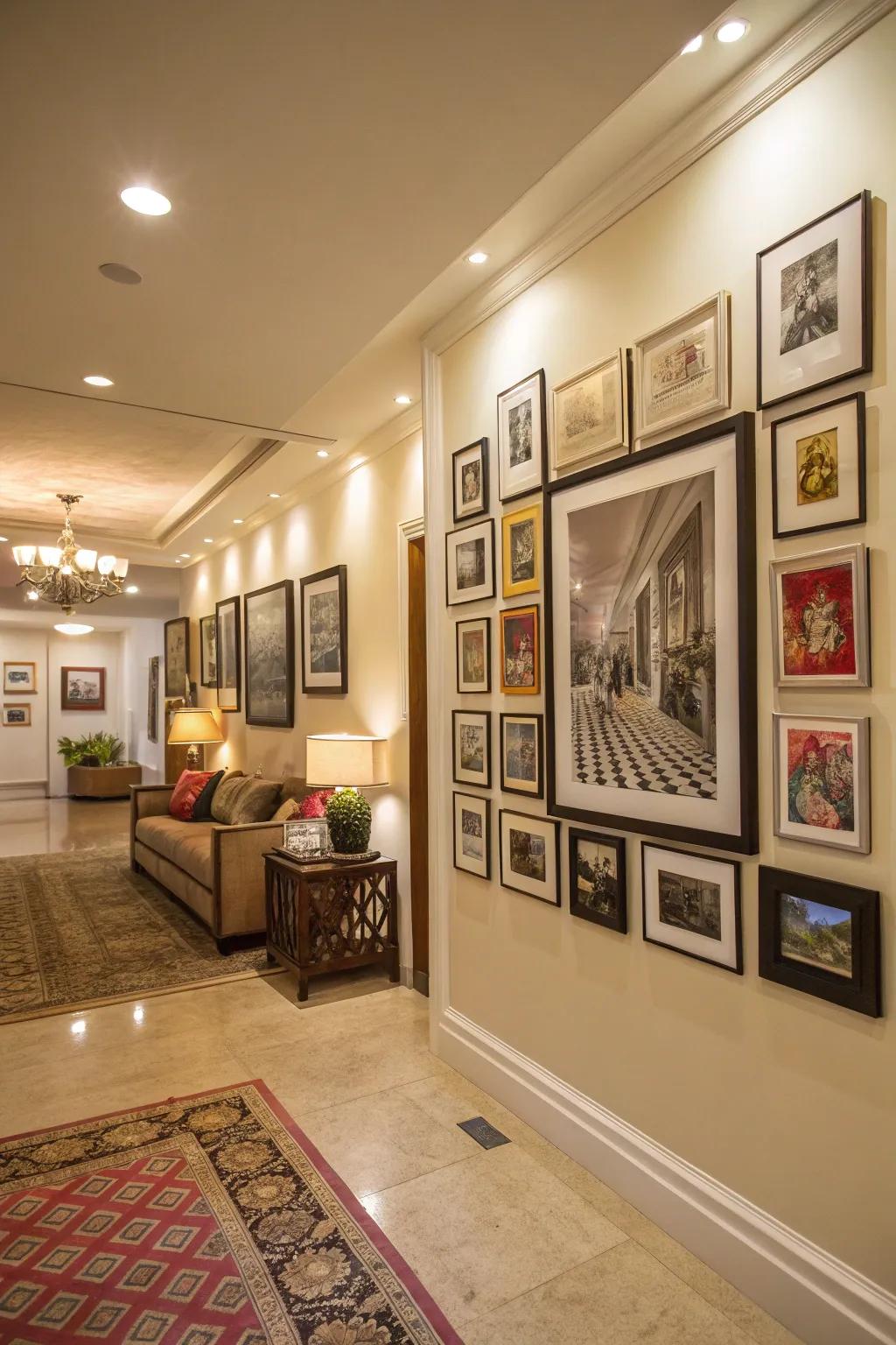 A personal nuance with a display facade in the lobby