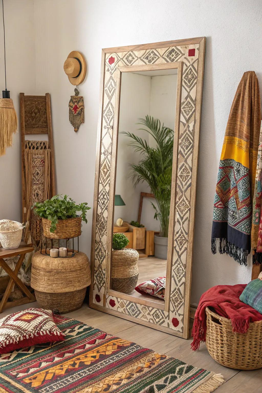 Tribal configurations infuse warmth and individuality.