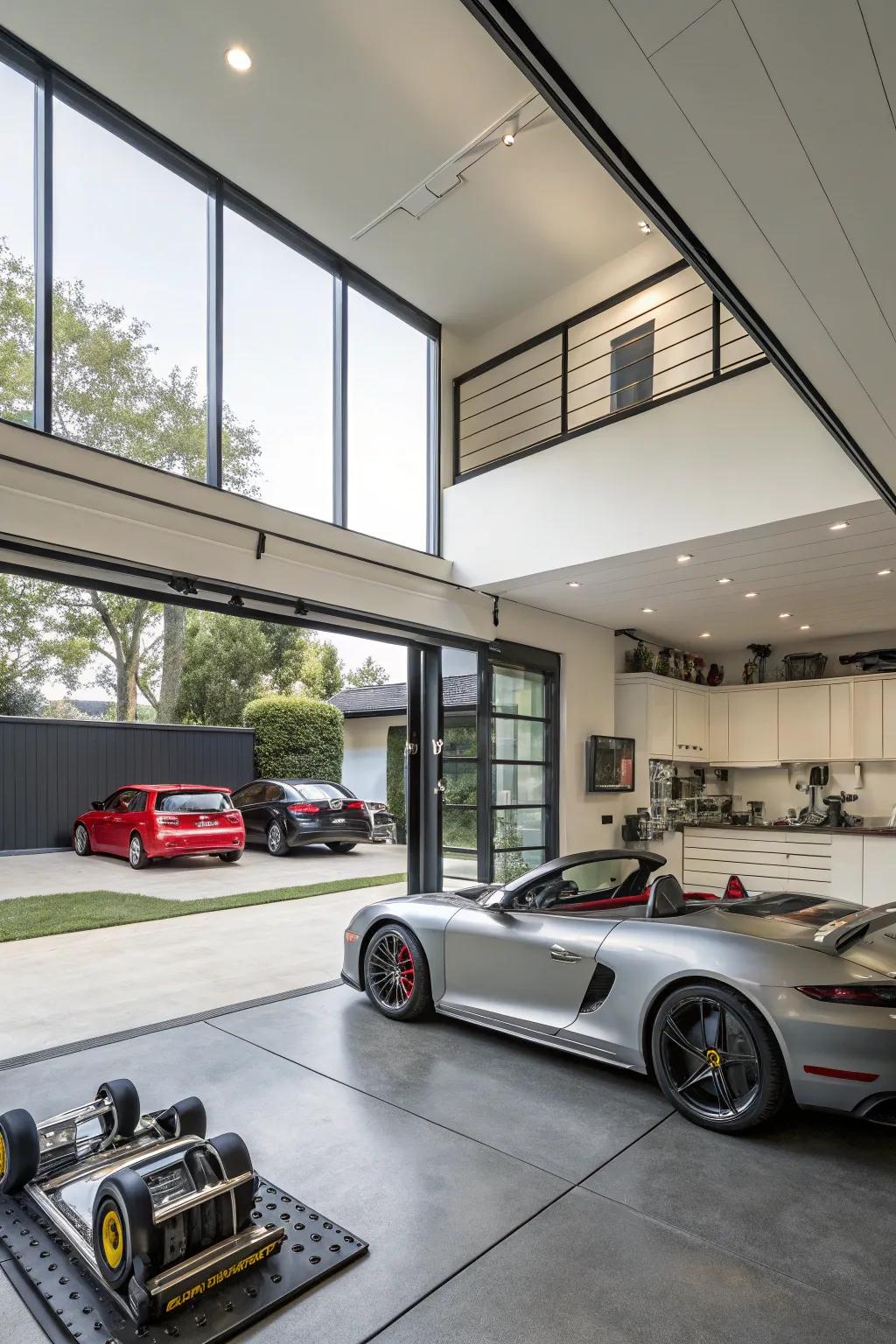 Adapt your garage for various needs with convertible spaces.