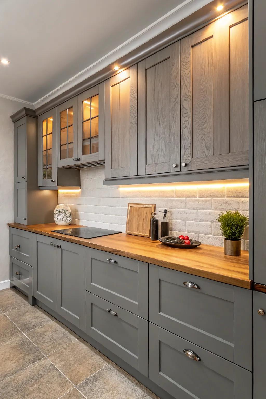 Contribute country charm with timber surfaces.