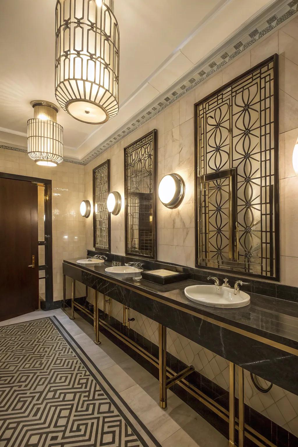 Art Deco allusions for a contemporary vintage nuance.