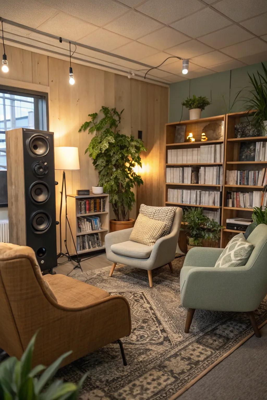 An audio therapy area for auditory relaxation.