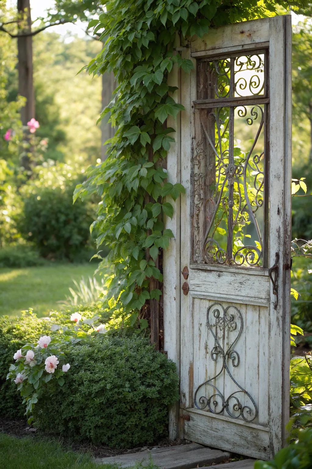 Transfigure your garden into a serene retreat with a classic screen door privacy screen.