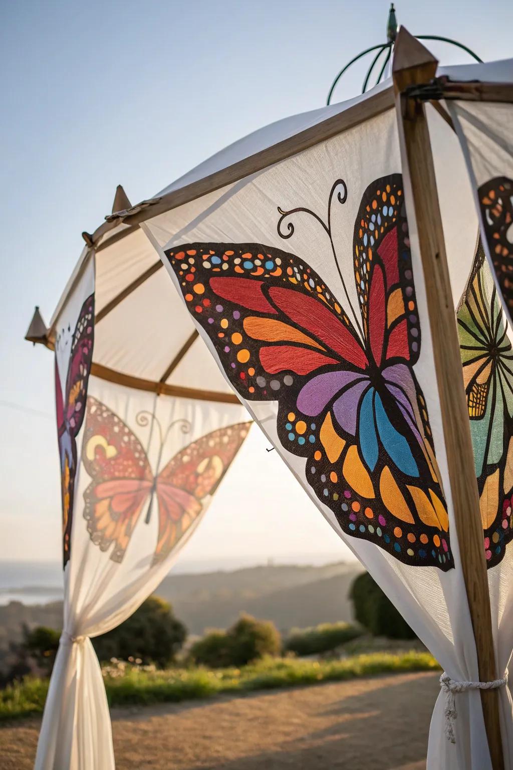 Butterfly wing canopy delivers dynamic shade and airflow solutions.