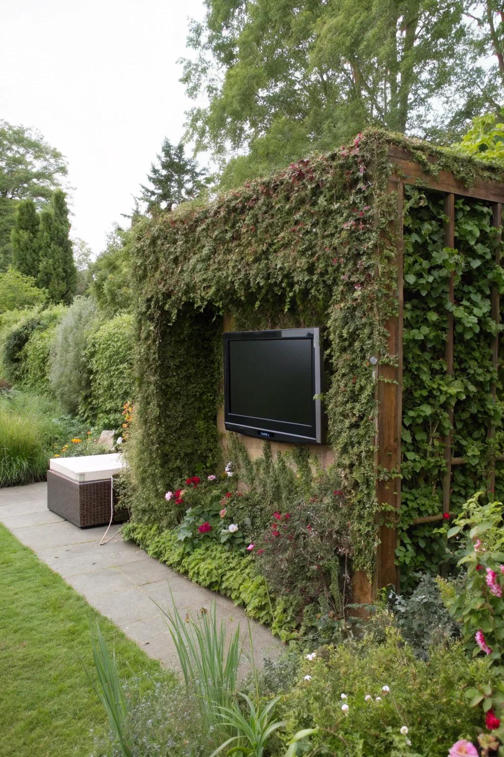 Surprise your visitors using a cleverly camouflaged TV space.