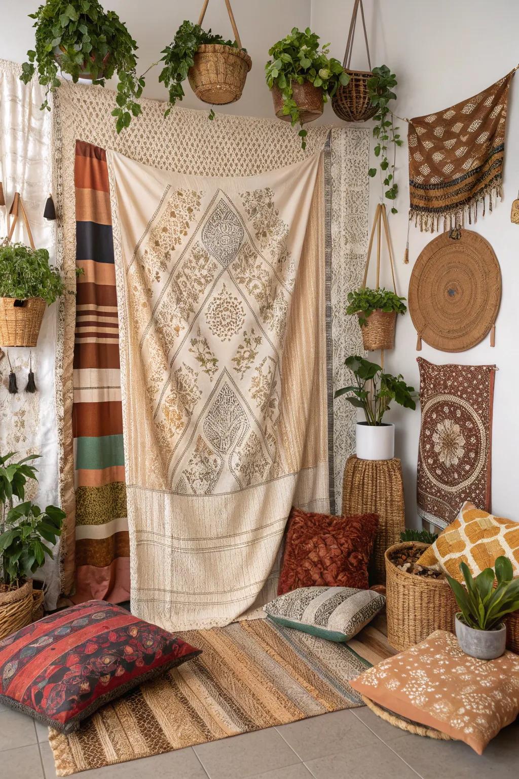 Ornate cloths deliver a lavish and textured photographic adventure.